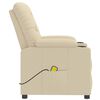 vidaXL Fauteuil de massage Crème Tissu