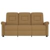 vidaXL Fauteuil de massage inclinable 3 places taupe tissu microfibre