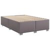 vidaXL Sommier &agrave; lattes de lit avec matelas Gris 140x200 cm Similicuir