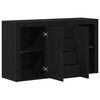 vidaXL Buffet Ch&ecirc;ne noir 120 x 36 x 69 cm Bois d'ing&eacute;nierie