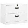 vidaXL Classeur Blanc 90x46x72,5 cm Acier