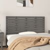 vidaXL T&ecirc;te de lit murale Gris 126x3x63 cm Bois massif de pin