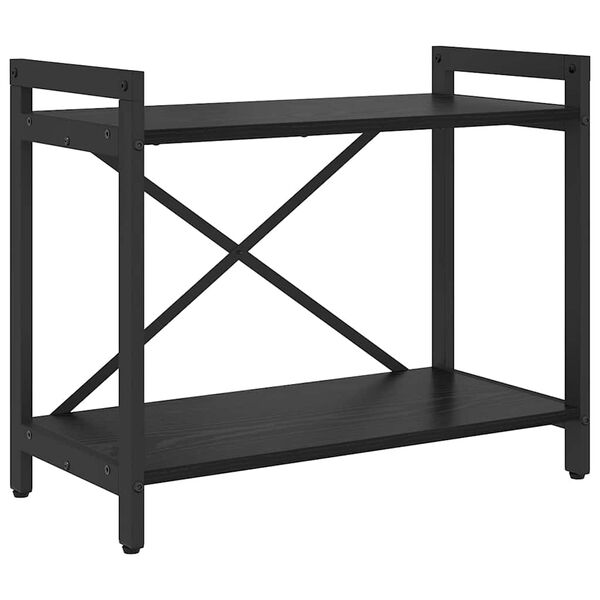vidaXL &Eacute;tag&egrave;re Ch&ecirc;ne noir 60 x 30 x 50 cm Bois d'ing&eacute;nierie