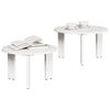 vidaXL Table basse 2 pcs Blanc Bois de pin massif