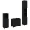 vidaXL Ensemble de mobilier de salle de bain 3 pc Ch&ecirc;ne noir