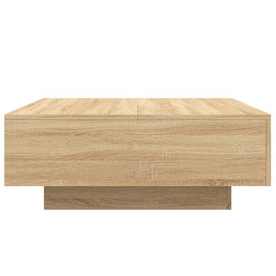 vidaXL Table basse chêne sonoma 80x80x31 cm bois d'ingénierie