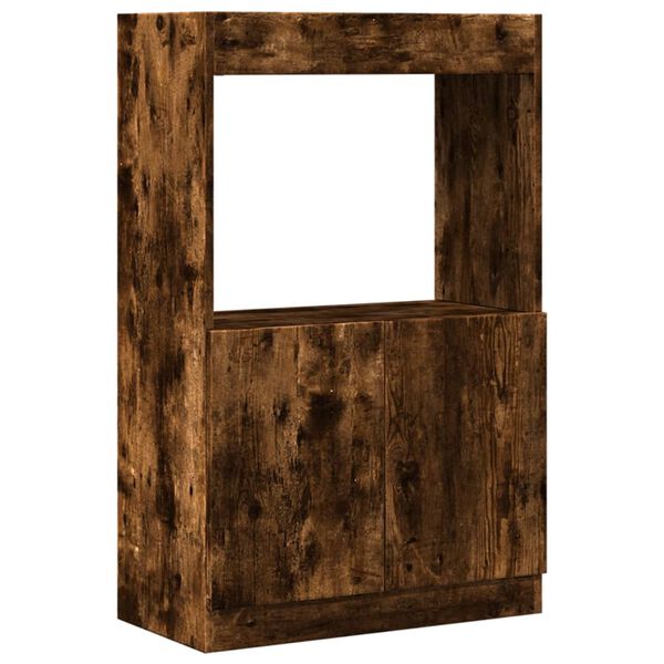 vidaXL Buffet haut ch&ecirc;ne fum&eacute; 63x33x100 cm bois d'ing&eacute;nierie