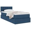 vidaXL Lit avec rangement et matelas avec matelas Bleu 90 x 190 cm