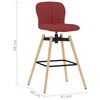 vidaXL Chaises pivotantes de bar lot de 2 bordeaux tissu