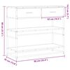 vidaXL Table console chêne fumé 90x35x80 cm bois d'ingénierie