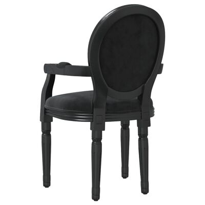 vidaXL Chaise à manger noir 54x56x96,5 cm velours