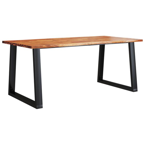 vidaXL Table &agrave; manger 180x90x75 cm bois d'acacia solide &agrave; bord vif
