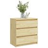 vidaXL Table de chevet 60x36x64 cm Bois de pin massif