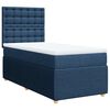 vidaXL Sommier &agrave; lattes de lit avec matelas Bleu 90x200 cm Tissu