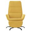 vidaXL Chaise de relaxation avec repose-pied Jaune moutarde Velours