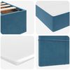 vidaXL Lit de Rangement avec matelas Bleu fonc&eacute; 90 x 200 cm