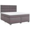 vidaXL Sommier &agrave; lattes de lit avec matelas Gris 180x200 cm Similicuir