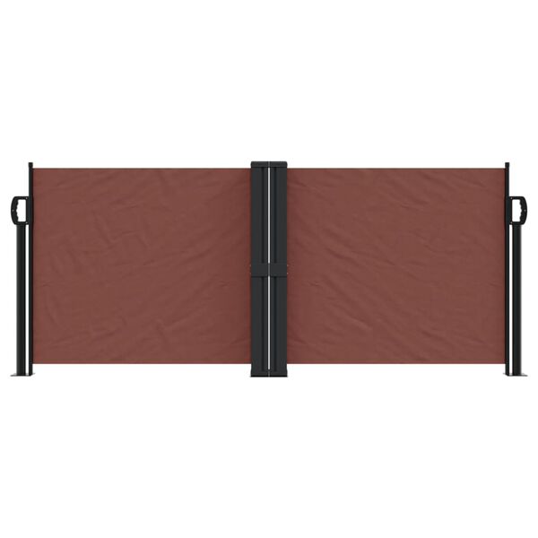 vidaXL Auvent latéral rétractable marron 100x1000 cm