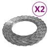 vidaXL Fils barbel&eacute;s BTO-22 2 pcs 100 m Acier