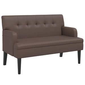 vidaXL Banc avec dossier marron 112x65,5x75 cm similicuir