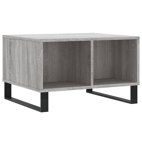 vidaXL Table basse Sonoma gris 60x50x36,5 cm Bois d'ing&eacute;nierie
