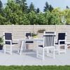 vidaXL Coussins de chaise &agrave; dossier bas lot de 4 noir &agrave; carreaux tissu