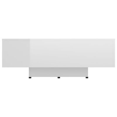 vidaXL Table basse Blanc brillant 85x55x31 cm Aggloméré