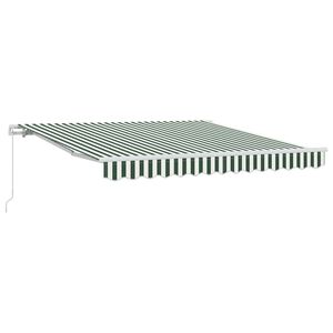 vidaXL Auvent r&eacute;tractable Vert et blanc 300 x 250 x 165 cm