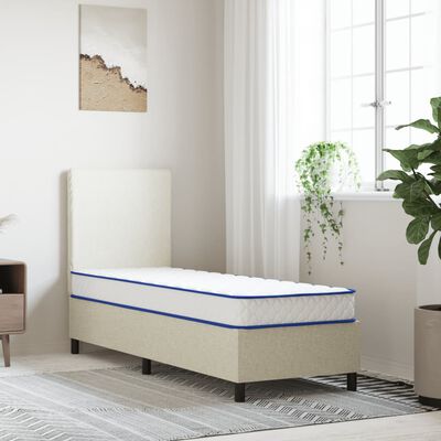 vidaXL Matelas en mousse à mémoire de forme blanc 70x200x17 cm