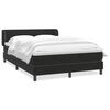 vidaXL Sommier &agrave; lattes de lit avec matelas noir 160x210 cm velours