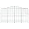 vidaXL Paniers &agrave; gabions arqu&eacute;s 3 pcs 200x30x100/120 cm Fer galvanis&eacute;