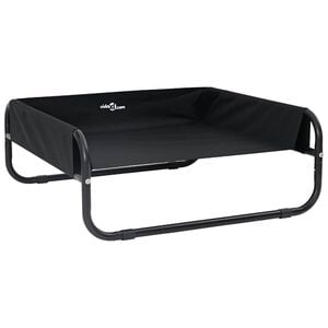 vidaXL Lit pour Chien Noir 75 x 75 x 30 cm Acier