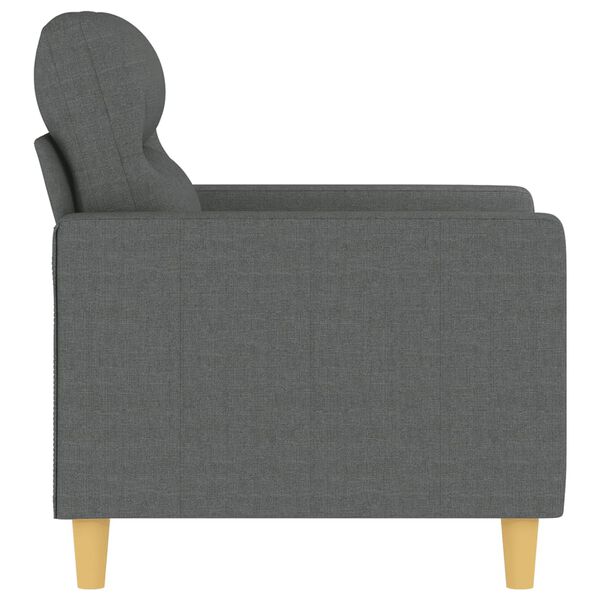 vidaXL Fauteuil Gris fonc&eacute; 60 cm Tissu