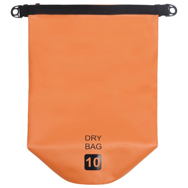 vidaXL Sac sec Orange 10 L PVC