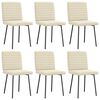 vidaXL Chaises &agrave; manger lot de 6 cr&egrave;me similicuir