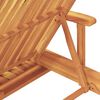 vidaXL Transat 2 pcs Rouge 200 x 67 x 84cm Bois d'acacia massif