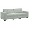 vidaXL Canap&eacute; 3 places gris clair 220 x 78 x 80 cm velours