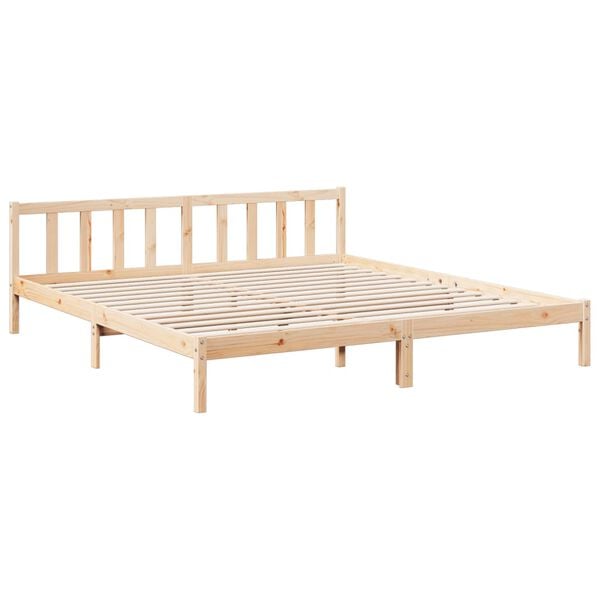 vidaXL Cadre de lit extra long sans matelas 200x210 cm bois massif pin