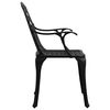 vidaXL Chaises de jardin lot de 6 fonte d'aluminium noir