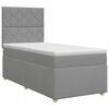 vidaXL Lit boxspring avec matelas Gris clair 100 x 200 cm Tissu