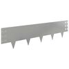 vidaXL Bordure de Pelouse 10 pcs 100 x 25 cm Acier Argent&eacute;
