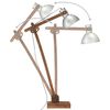 vidaXL Lampadaire Argent&eacute; Bois de manguier massif E27