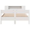 vidaXL Lit biblioth&egrave;que sans matelas blanc 140x190 cm bois pin massif