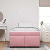vidaXL Cadre de lit avec matelas Rose 120 x 200 cm tissu