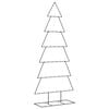 vidaXL Arbre de No&euml;l en m&eacute;tal pour d&eacute;coration noir 180 cm