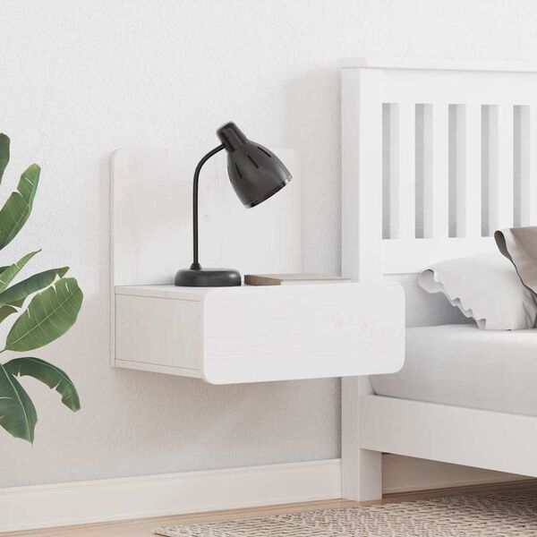 vidaXL Table de chevet avec tiroir 2 pcs Blanc 44 x 32,5 x 40 cm