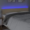 vidaXL T&ecirc;te de lit &agrave; LED Cr&egrave;me 160x5x78/88 cm Tissu