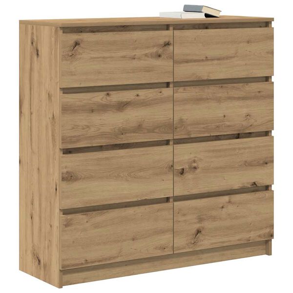 vidaXL Buffet ch&ecirc;ne artisanal 100x35x99 cm bois d'ing&eacute;nierie
