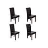 vidaXL Chaises &agrave; manger lot de 4 marron similicuir