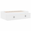 vidaXL Cadre de lit avec rangement Blanc 80 cm Bois d'ingénierie